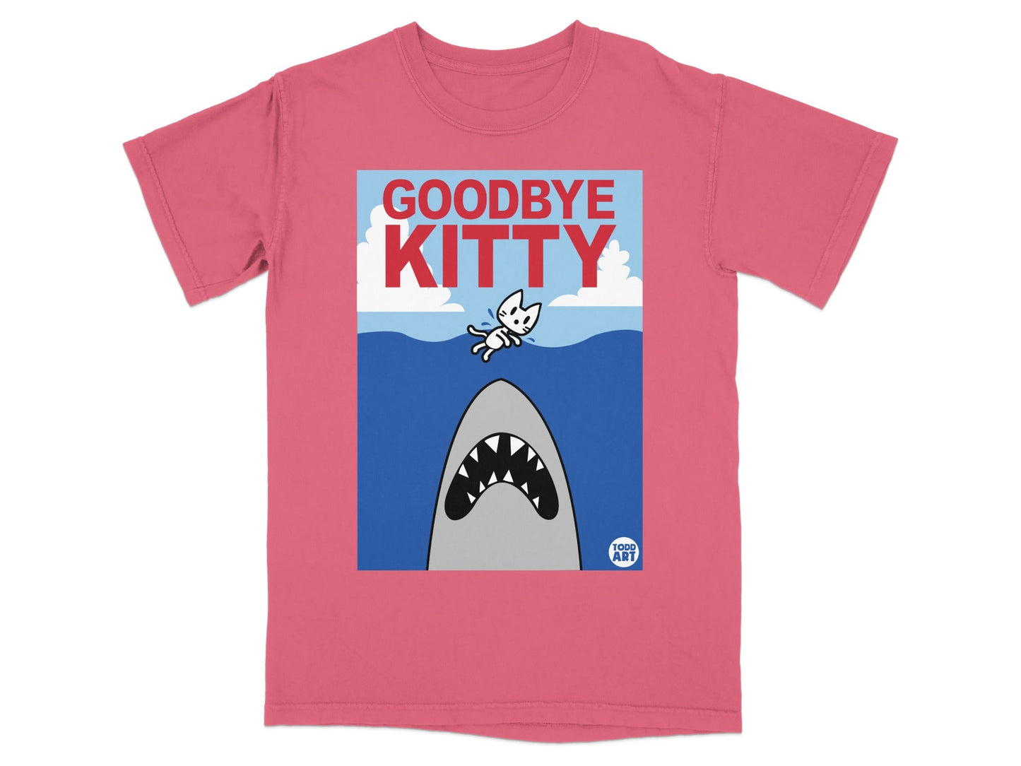 Goodbye Kitty Cute Shark Short Sleeve T-Shirt