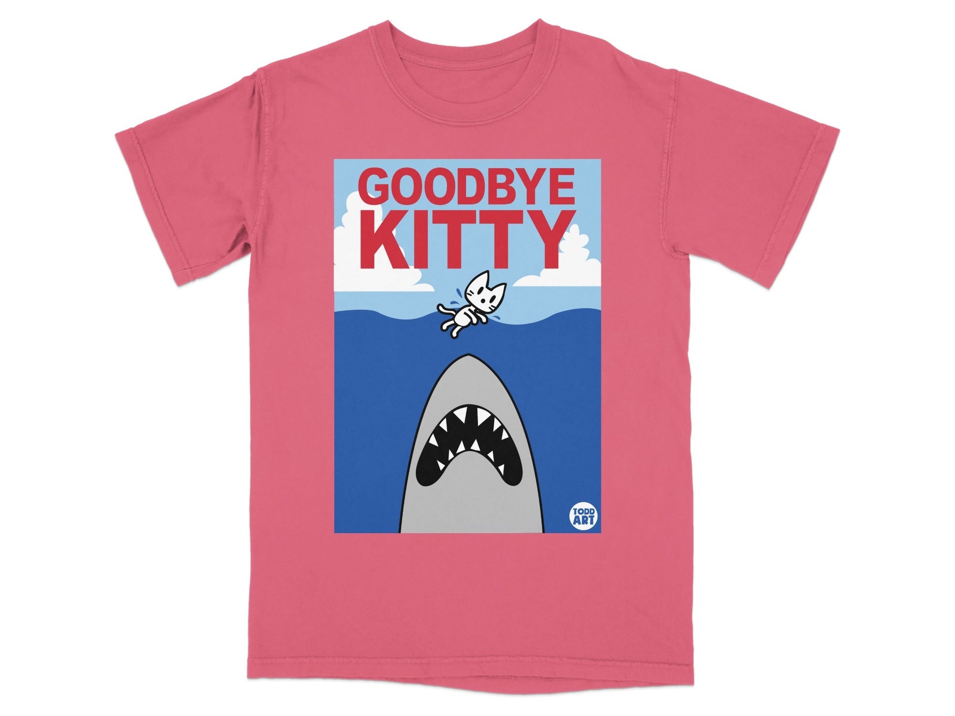Goodbye Kitty Cute Shark Short Sleeve T-Shirt