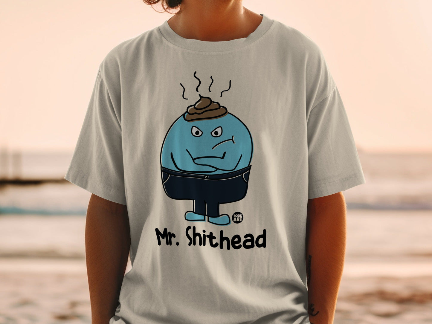 Mr. Shithead Graphic Tee Funny Illustrated Shirt