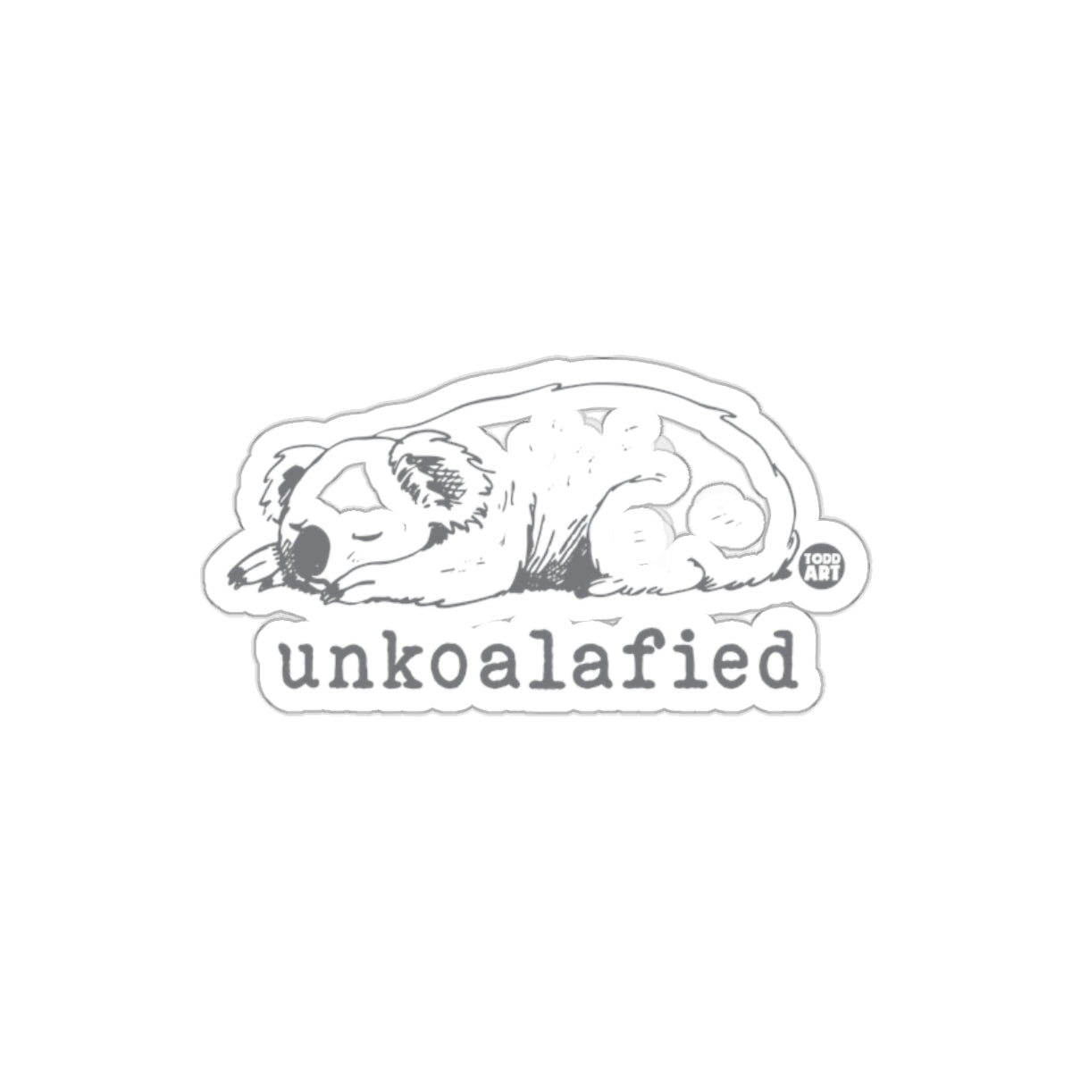 Cute Sleeping Koala unkoalafied Sticker