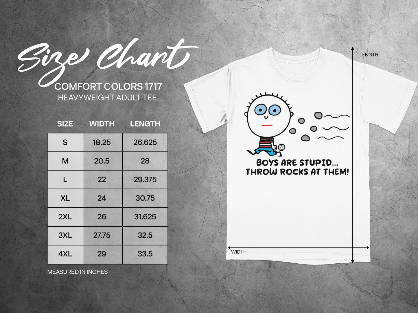 Boys Are Stupid Throw Rocks At Them Graphic Tee