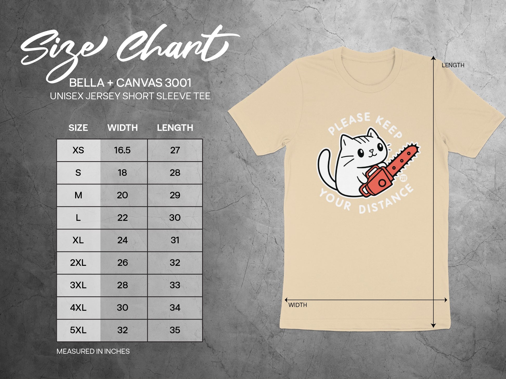 Please Keep Your Distance Cat Chainsaw T-Shirt
