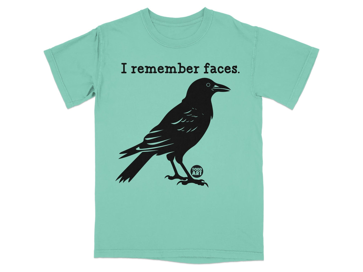 I Remember Faces Todd Art Crow Graphic T-shirt