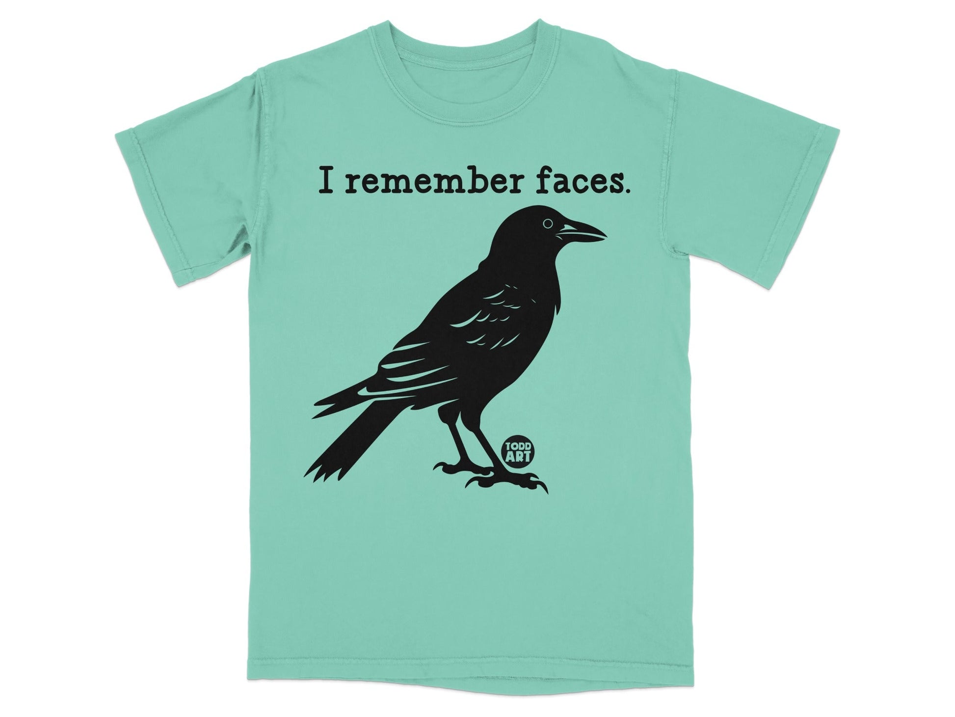 I Remember Faces Todd Art Crow Graphic T-shirt