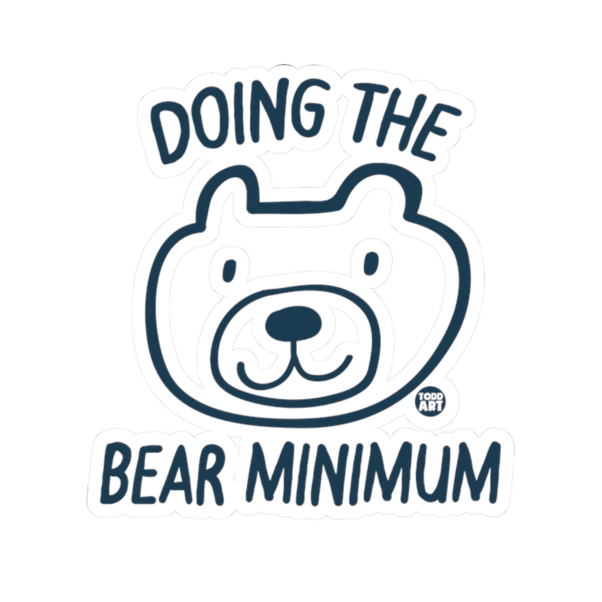 Bear MinimumTodd Art Sticker