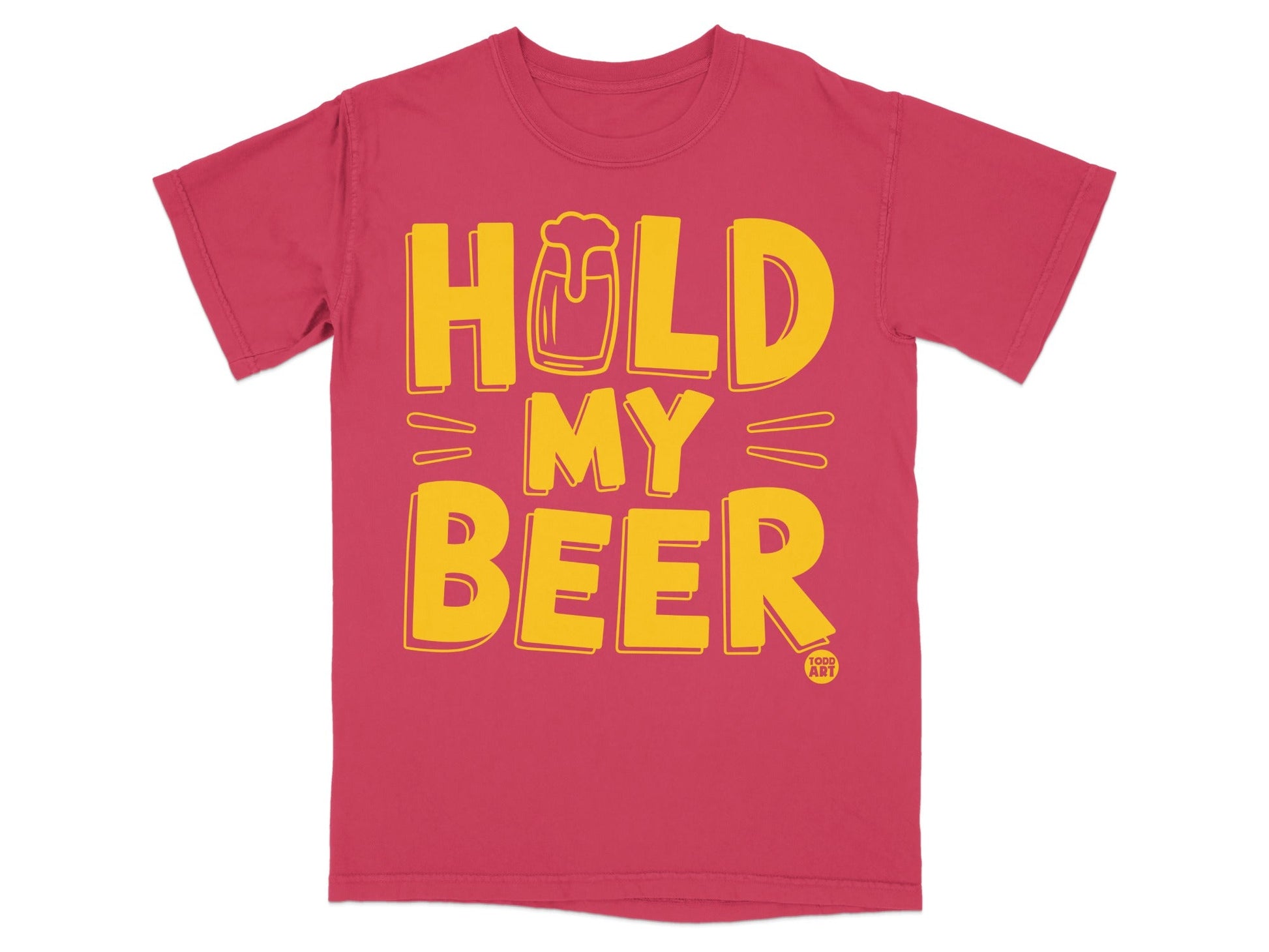 Hold My Beer Graphic T-shirt with Fun Lettering