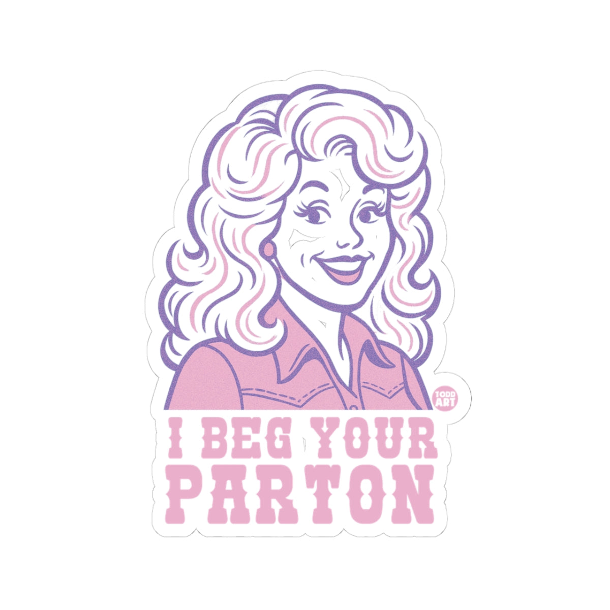 Excuse MeTodd Art Sticker