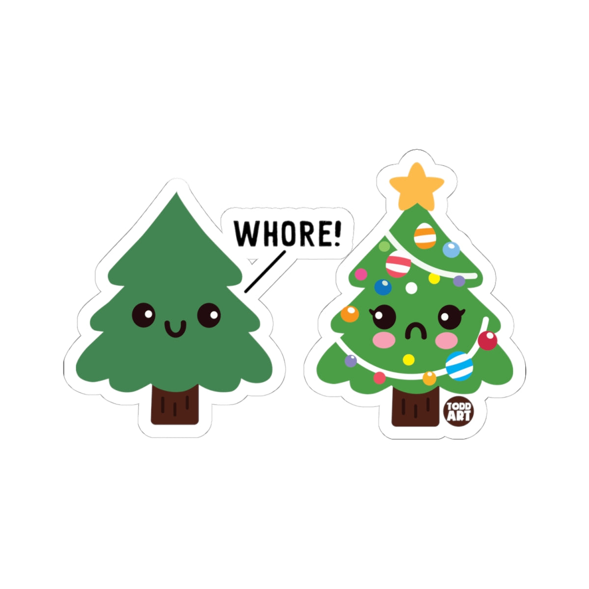 Whore! Todd Art Sticker