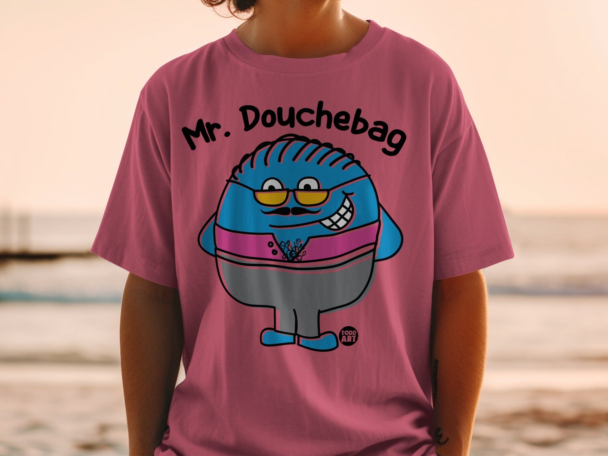 Mr. Douchebag Cartoon Character T-Shirt