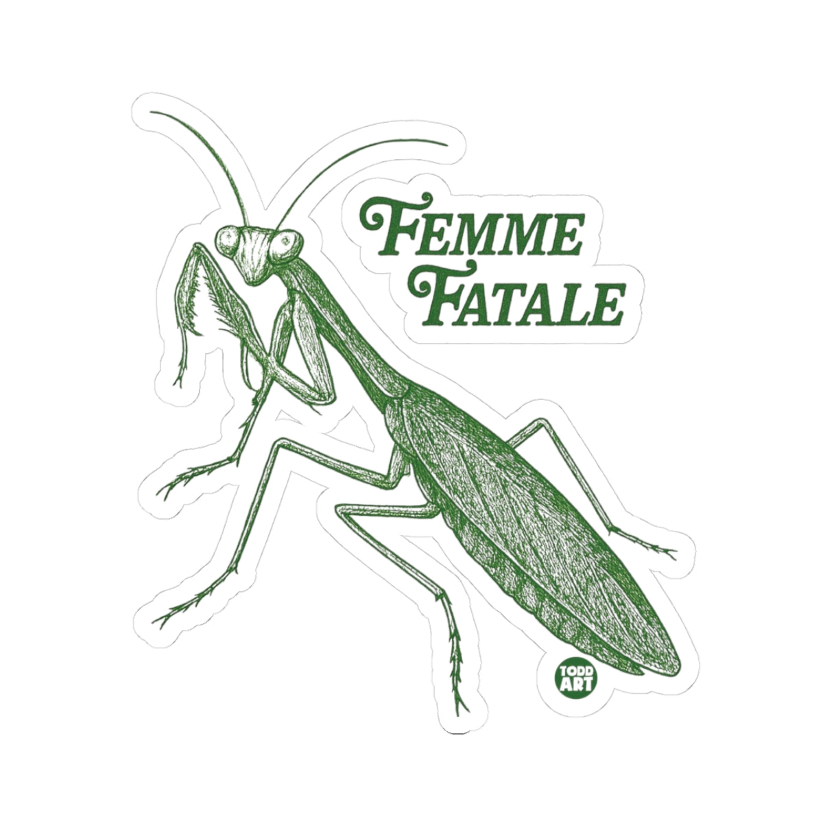 Praying MantisTodd Art Sticker