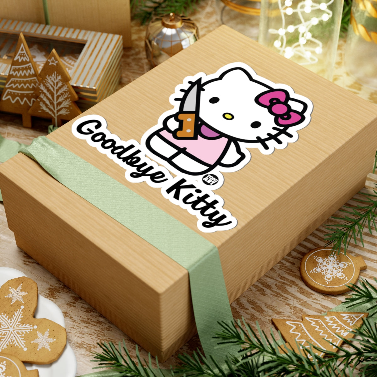 Kitty's Final Moment Todd Art Sticker