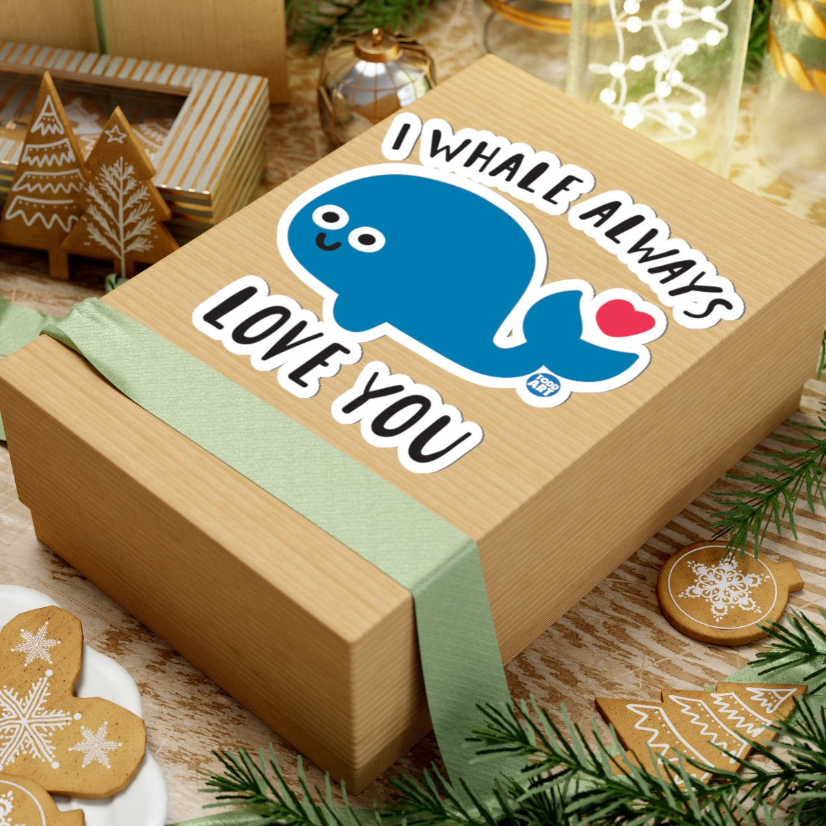 Whale LoveTodd Art Sticker