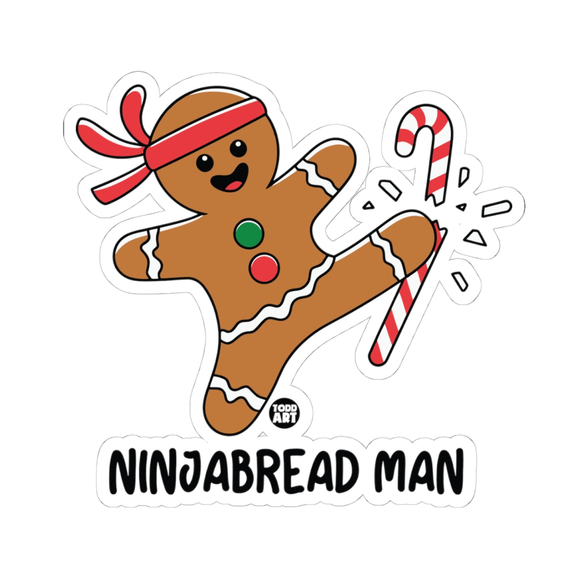 Ninjabread ManTodd Art Sticker