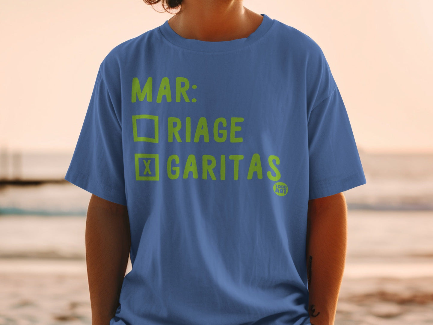 Mar Garitas Riage Todd Art Beach T-shirt