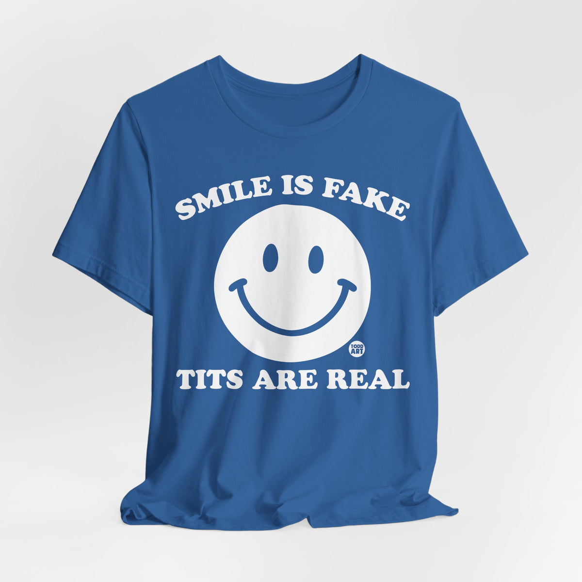 smile fake tits real
