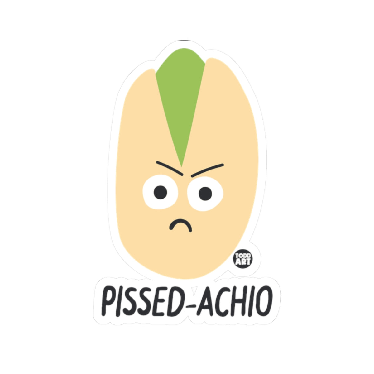 Angry PistachioTodd Art Sticker