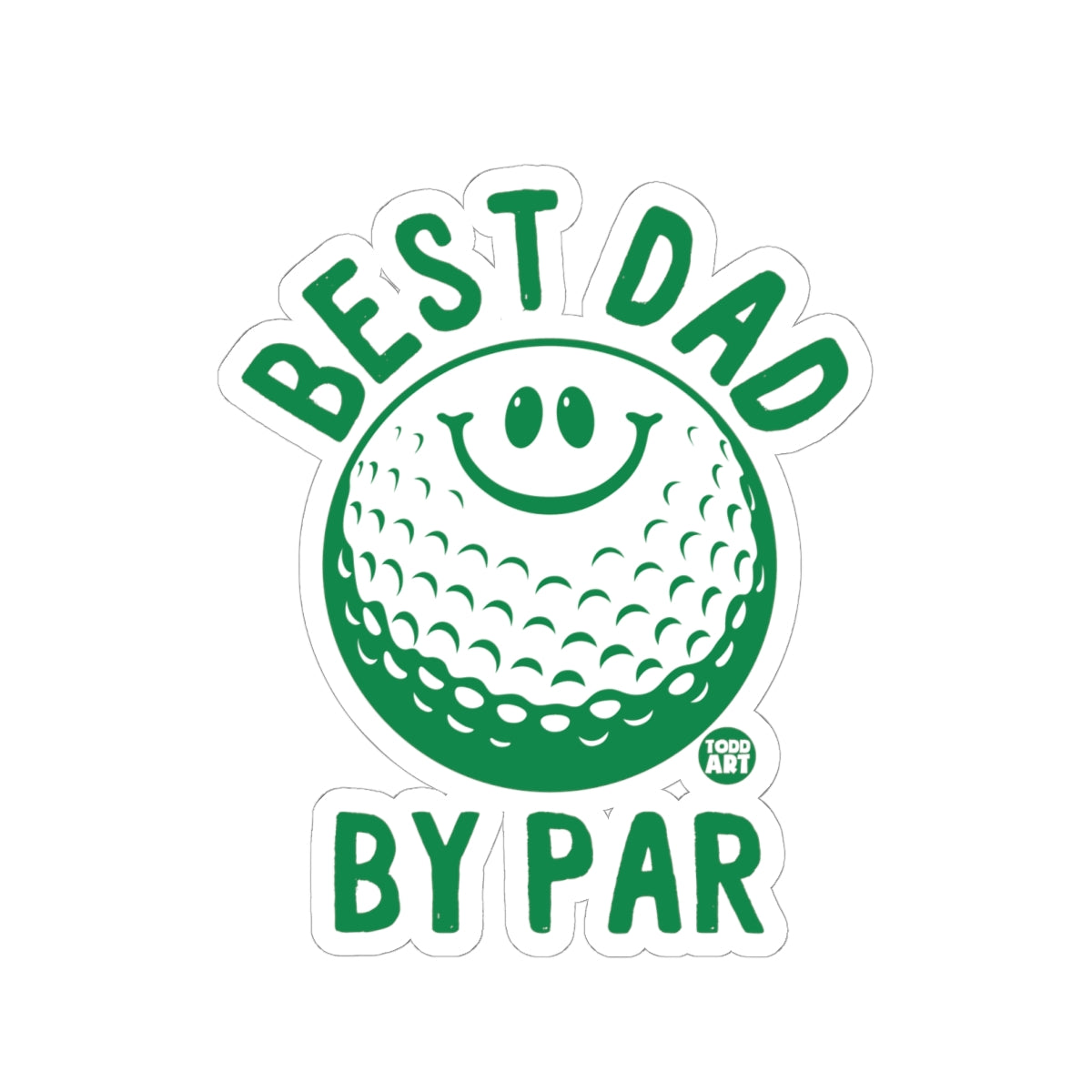 Golfing DadTodd Art Sticker