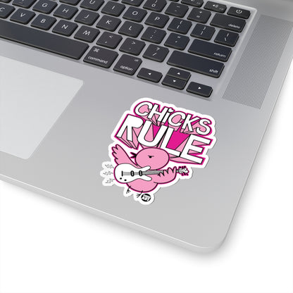 Chicks RuleTodd Art Sticker