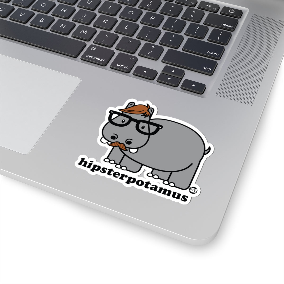 Hipsterpotamus Todd Art Sticker