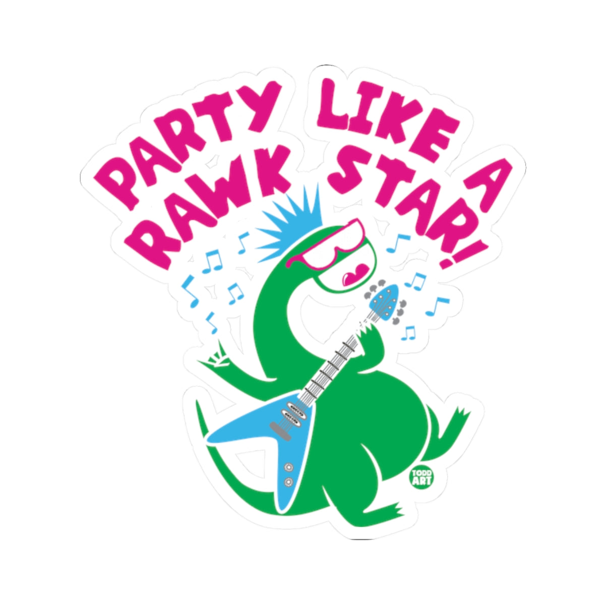 Party Rawk StarTodd Art Sticker