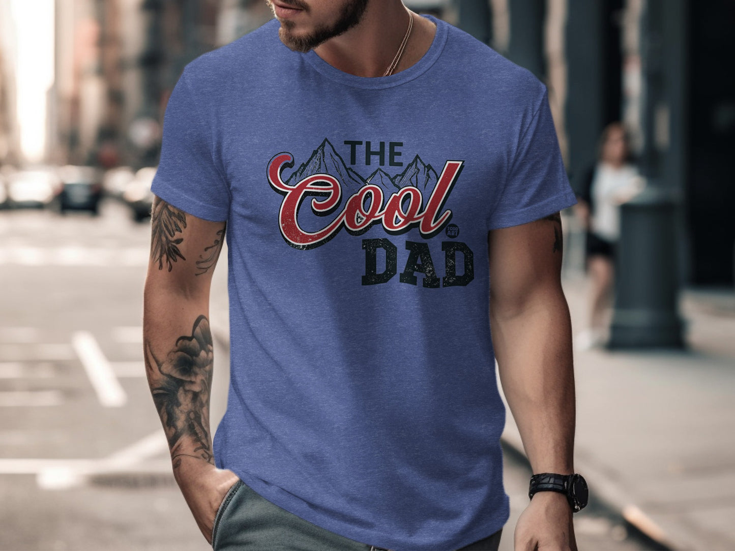The Cool Dad Graphic Logo Tee Shirt Father's Day Gift