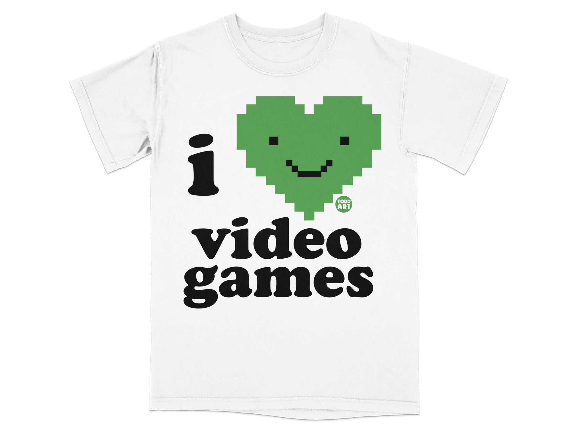 I Love Video Games Heart Design Casual Tee