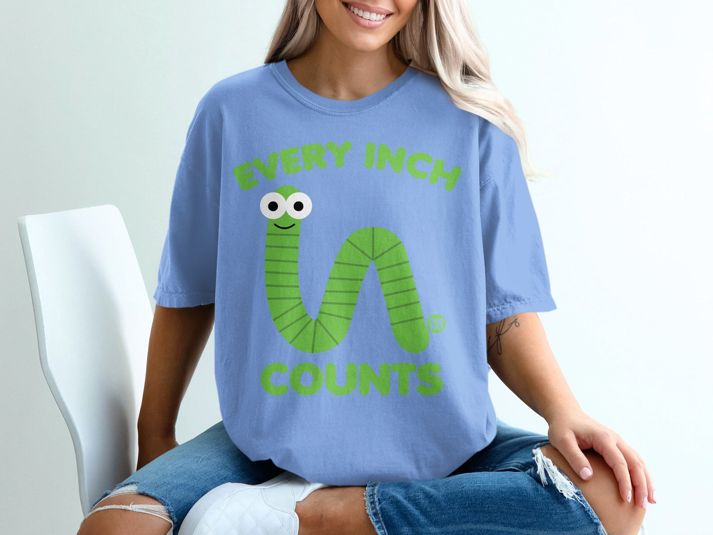 Every Inch Counts Slogan Casual Graphic T-Shirt