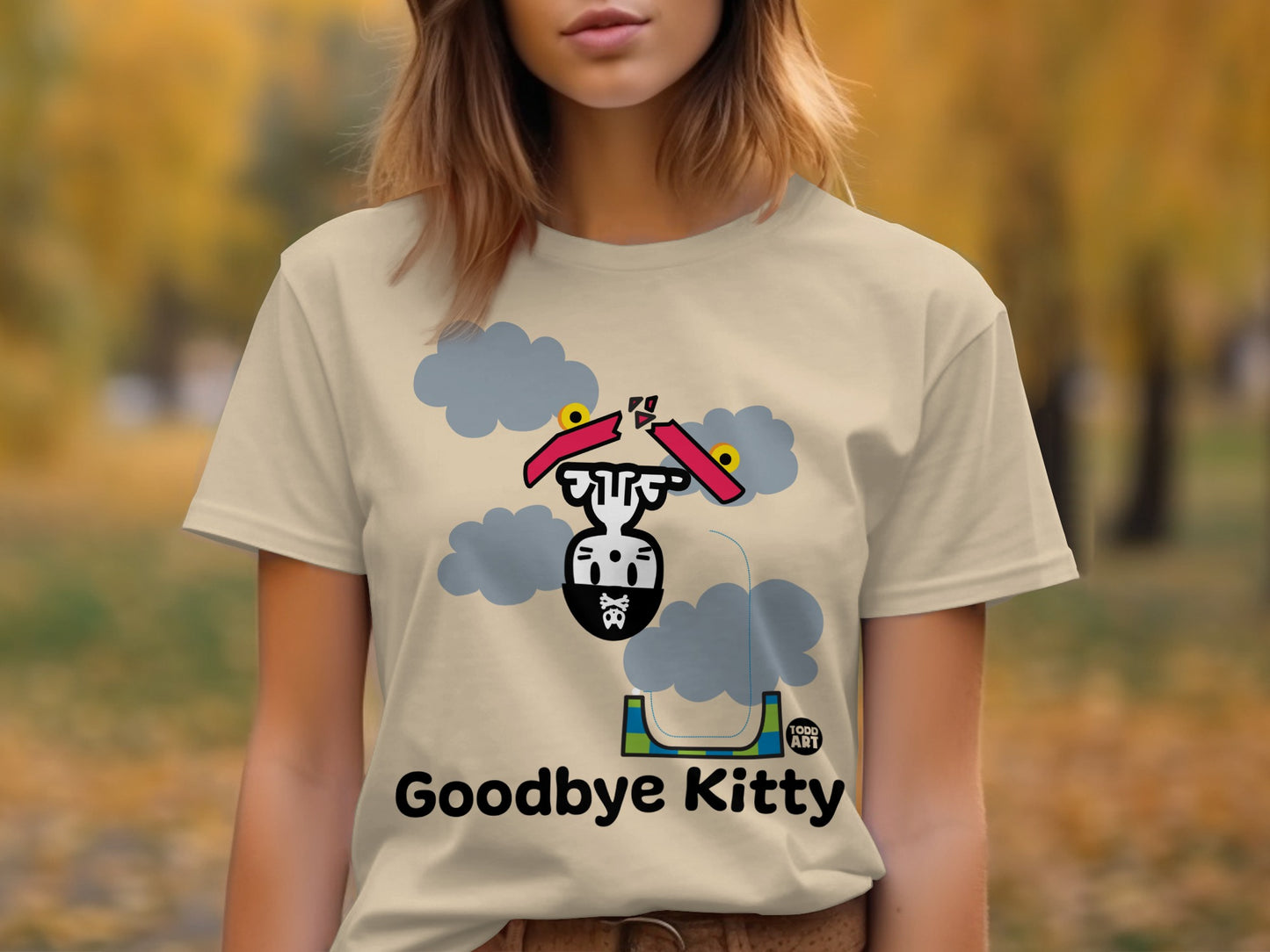 Goodbye Kitty Unique Graphic Printed Shirt