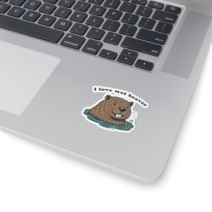 Beaver in waterTodd Art Sticker