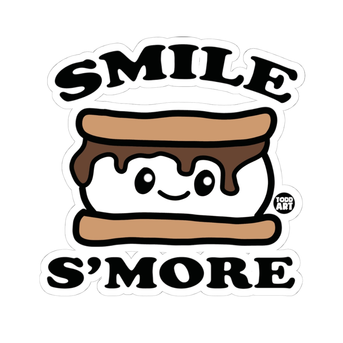 Smile S'moreTodd Art Sticker