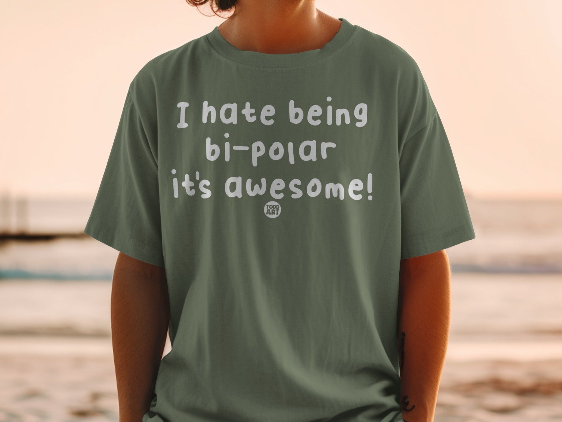 I Hate Being Bi-Polar It's Awesome Graphic Tee