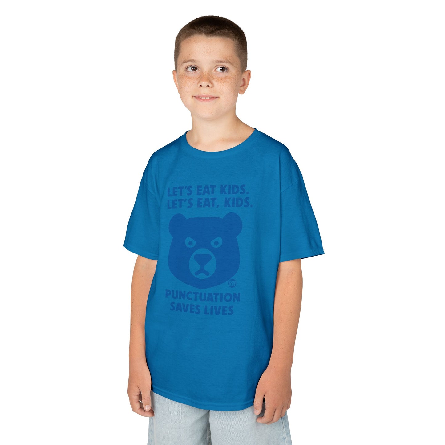 Let's Eat Kids Punctuation Saves Lives Tee Shirt