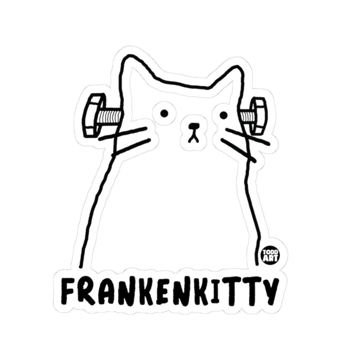 Frankenkitty Todd Art Sticker