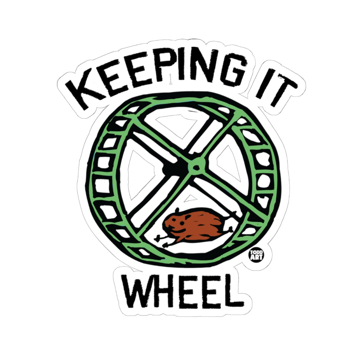 Shell SpinnerTodd Art Sticker