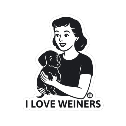 Woman with DachshundTodd Art Sticker