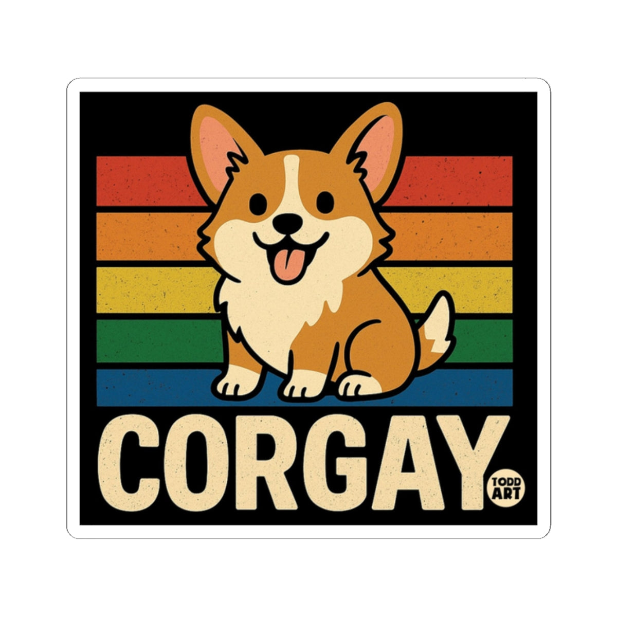 Corgay Todd Art Sticker