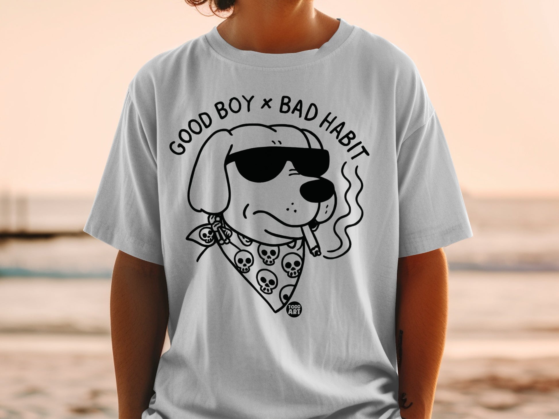 Good Boy x Bad Habit Smoking Dog T-Shirt Product
