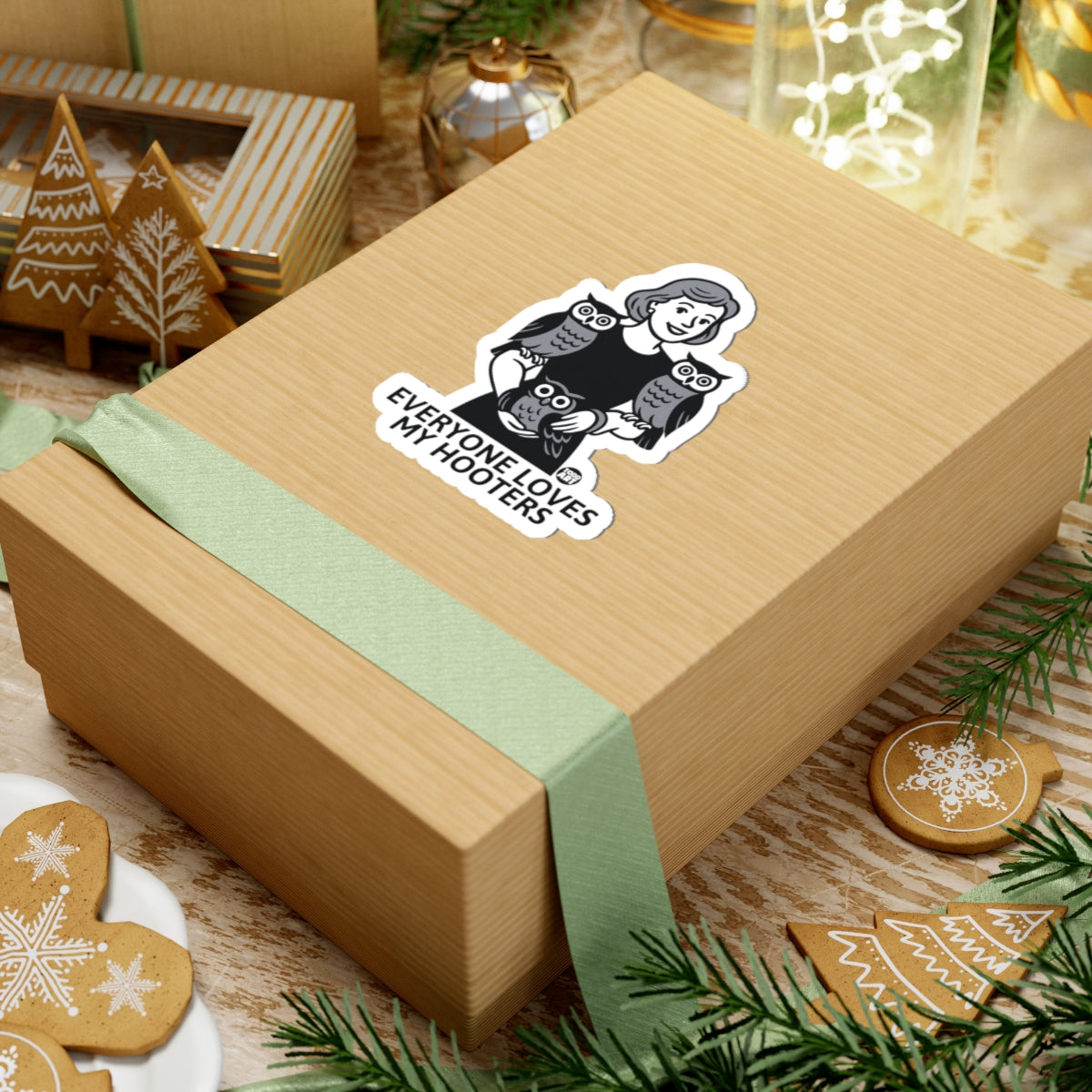 Owl LadyTodd Art Sticker