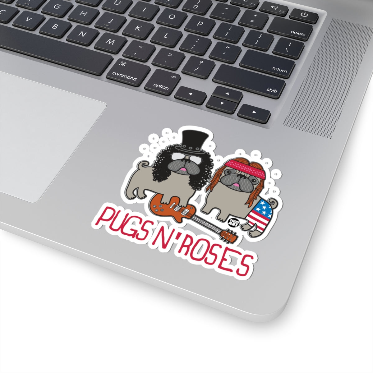 Pugs N' Roses Todd Art Sticker