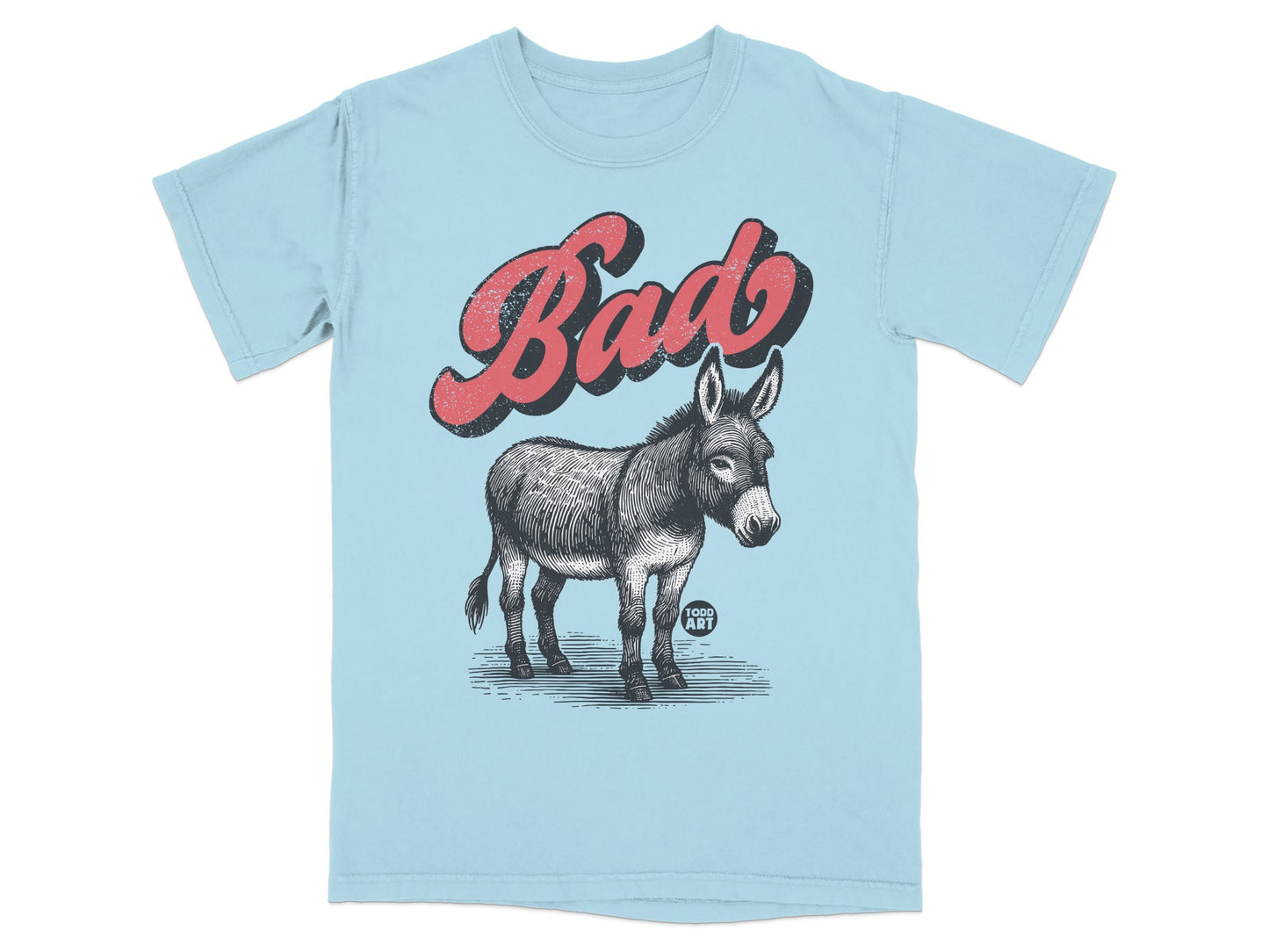Bad Donkey Graphic Humor Design T-Shirt for Sale