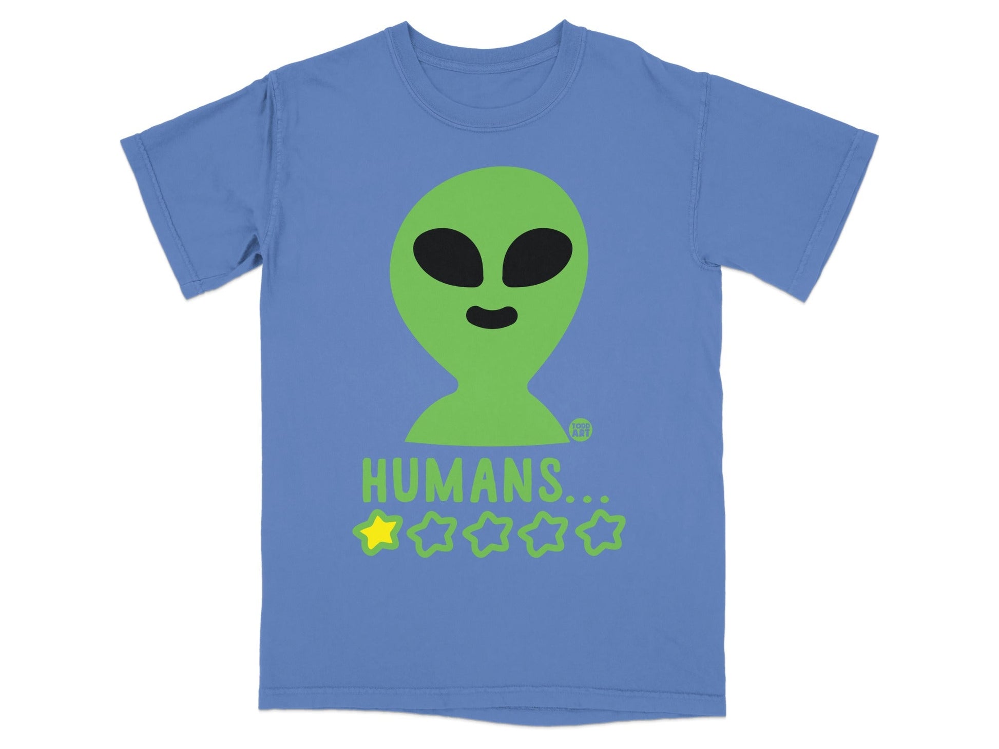 Alien Face with Humans Rating Graphic T-shirt