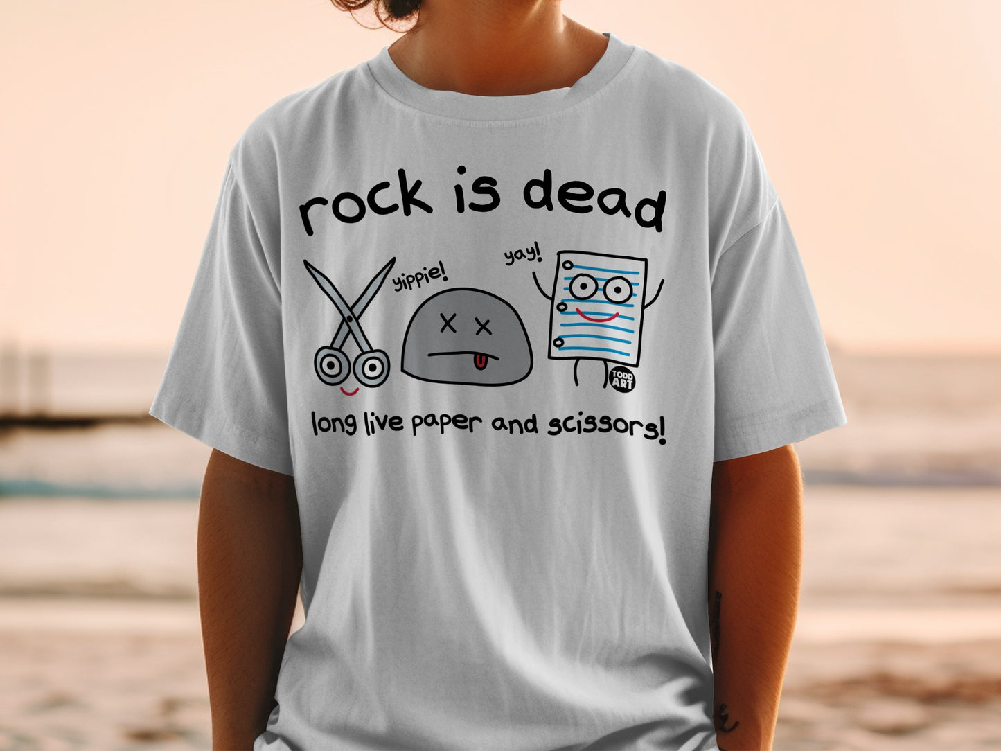 Rock is Dead Paper And Scissors Funny Design product type