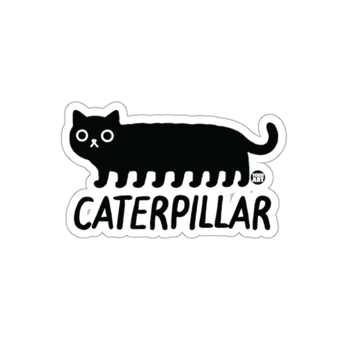 Funny Cat Caterpillar Todd Art Illustration sticker