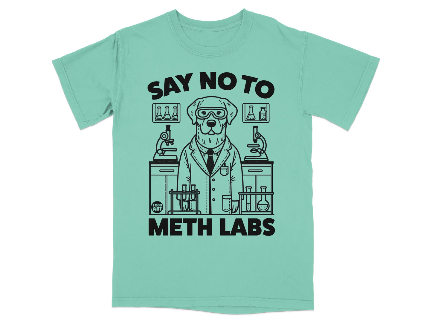 Say No To Meth Labs Dog Scientist T-Shirt
