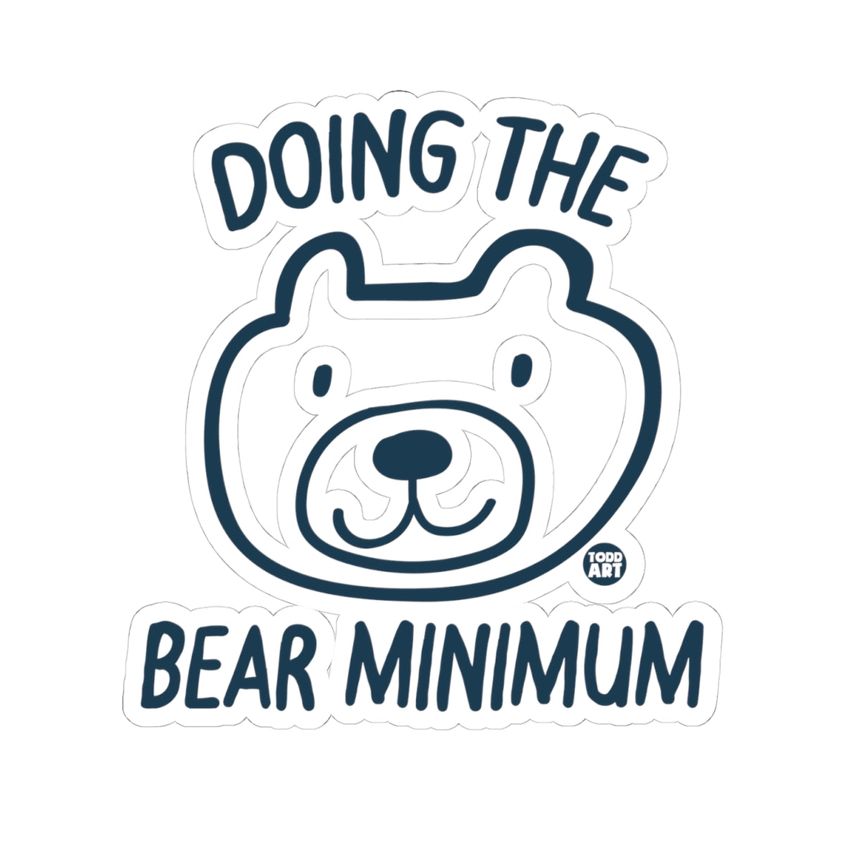 Bear MinimumTodd Art Sticker