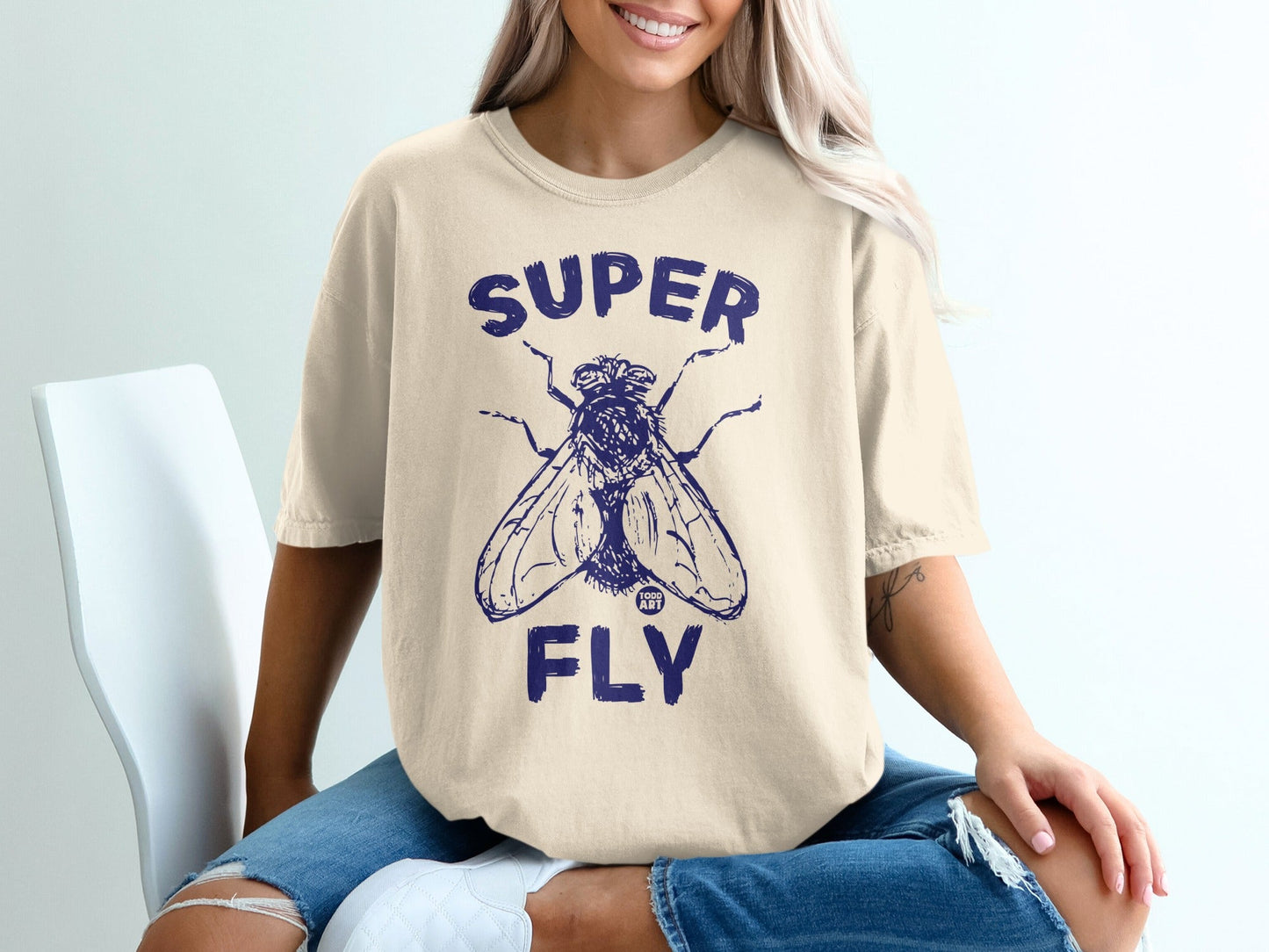 Super Fly Graphic Tee with Fun Insect Design
