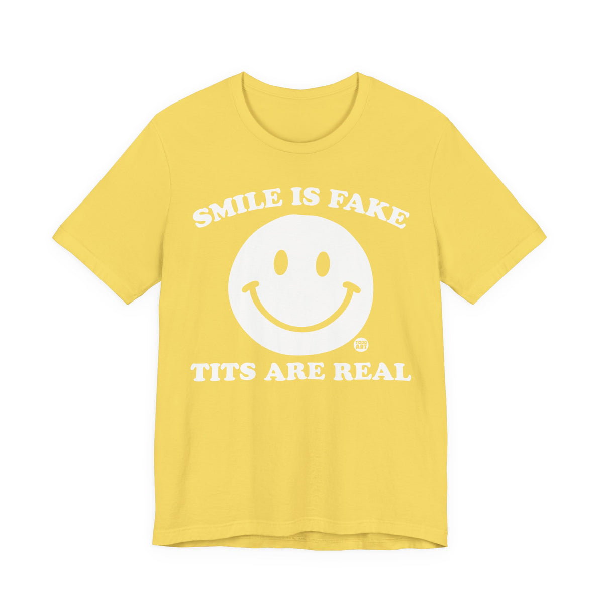 smile fake tits real