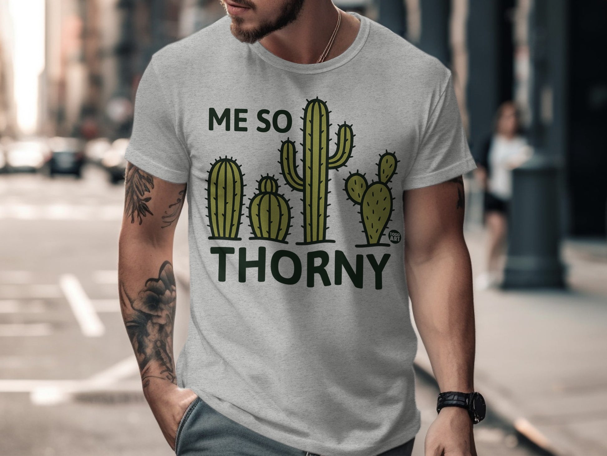 Me So Thorny White Cactus Graphic Unisex Shirt