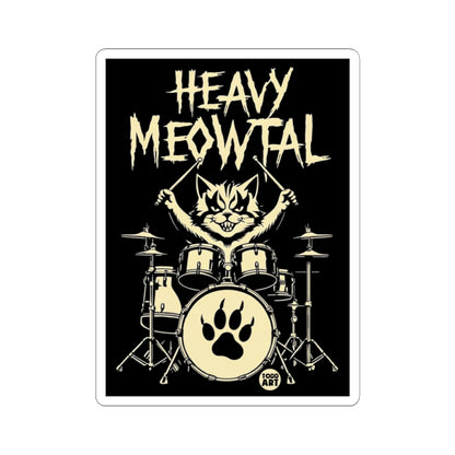 Drum CatTodd Art Sticker