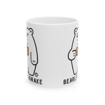 Sleepy Bear Holding Mug Todd Art Mug